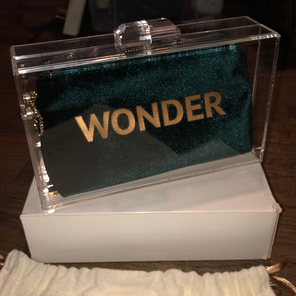 Rare Sandro Green Velvet Wonder Box Clutch - Picture 3 of 5